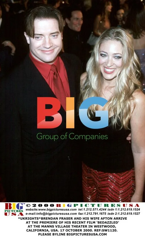 Brendan Fraser and wife at 'Bedazzled' premiere