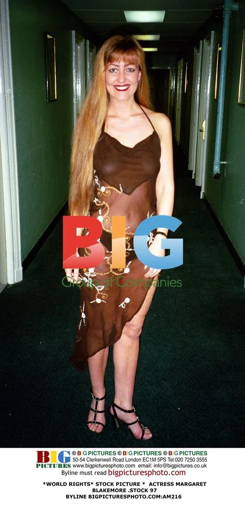 Margaret Blakemore in Lace See-Through Dress