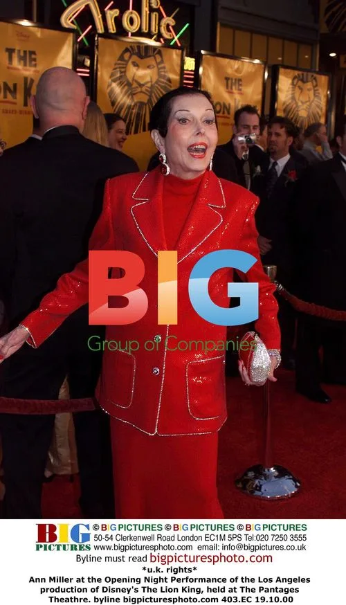 Ann Miller at The Lion King Opening Night