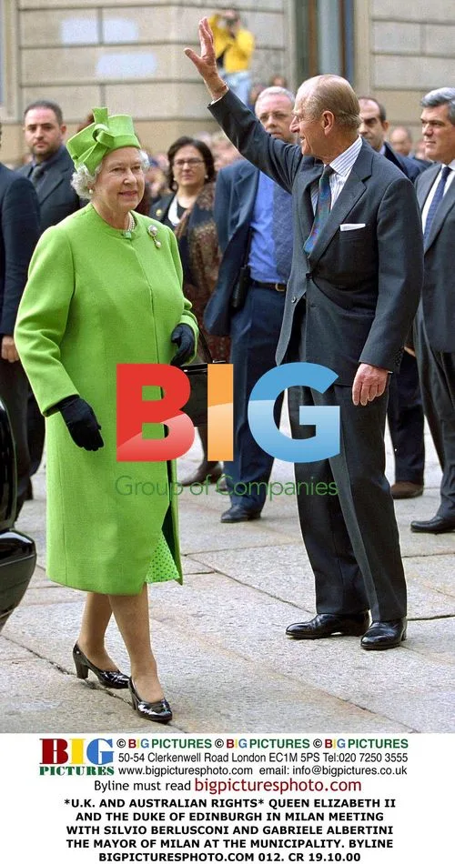 Queen Elizabeth II and Duke of Edinburgh in Milan