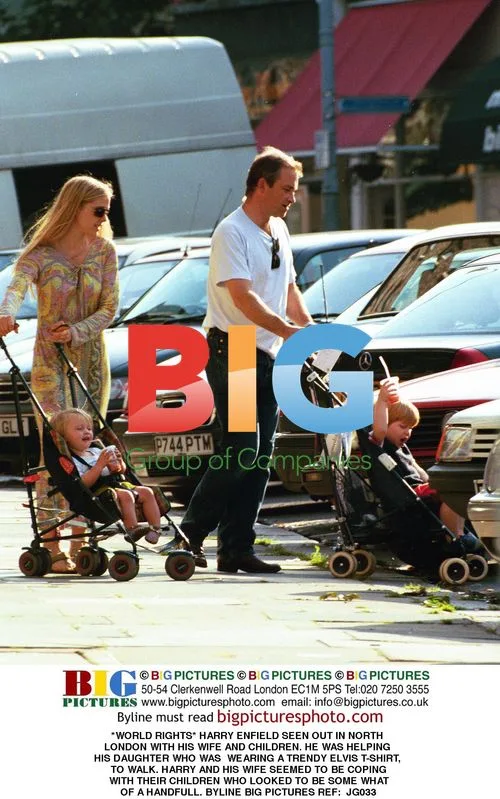 Harry Enfield Out with Family in North London