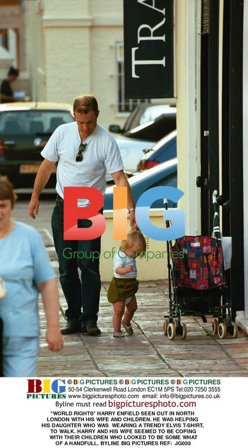 Harry Enfield out with family in North London
