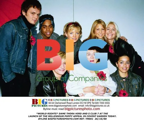 Dame Thora Hird and S Club 7 at Poppy Appeal