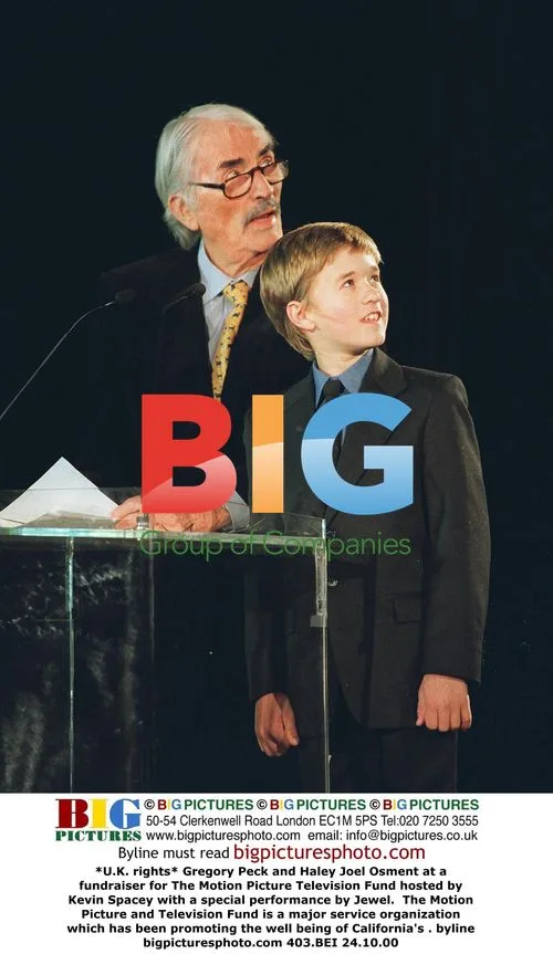 Gregory Peck and Haley Joel Osment at Motion Picture Television Fund Event