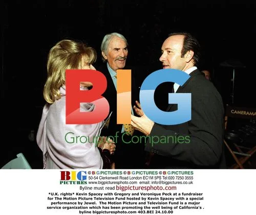 Kevin Spacey, Gregory and Veronique Peck at MPTF Fundraiser