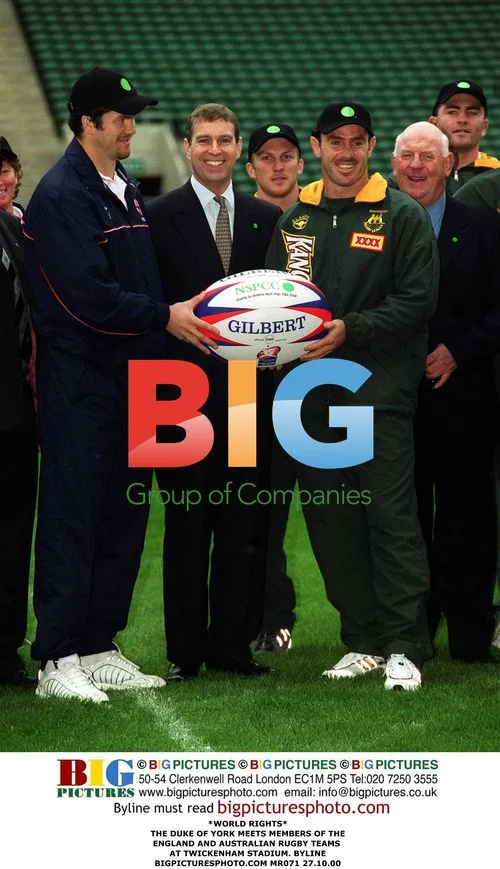 The Duke of York meets England and Australian rugby teams