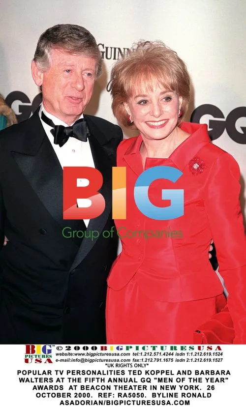 Ted Koppel and Barbara Walters at GQ Awards