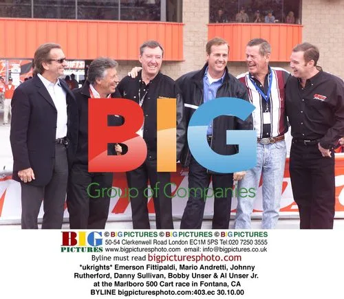 Emerson Fittipaldi, Mario Andretti & others at Marlboro 500