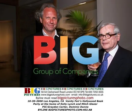 Graydon Carter and Dominic Dunne at Hollywood Book Party