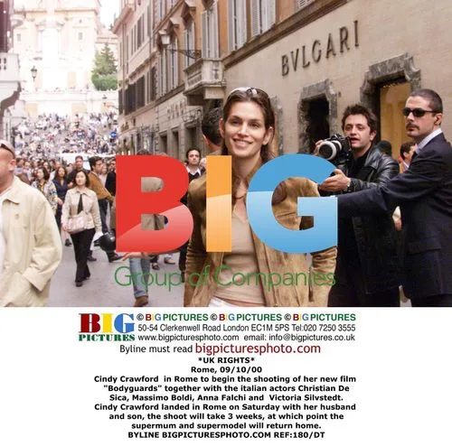 Cindy Crawford in Rome for 'Bodyguards' Filming