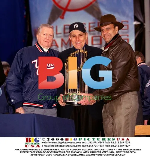 Steinbrenner, Guiliani, and Torre at Yankees Parade