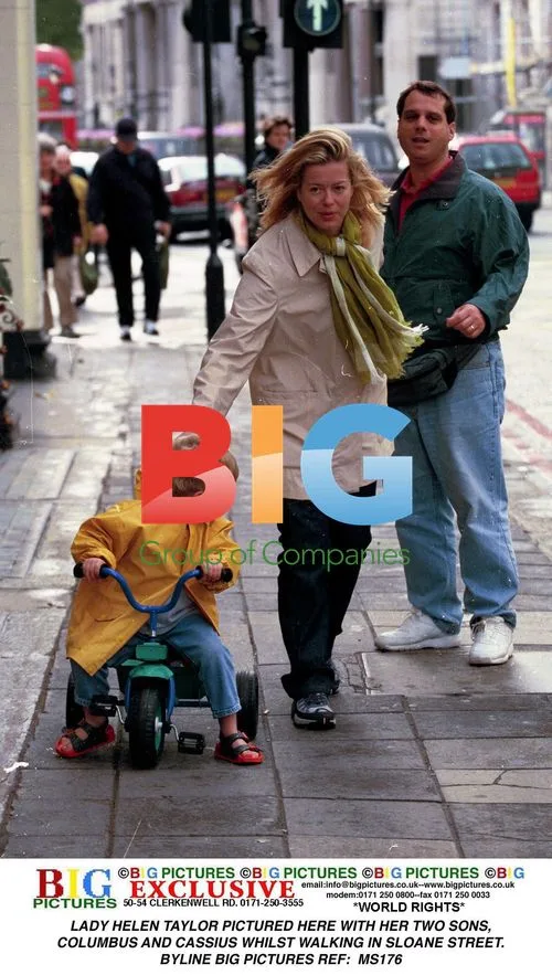 Lady Helen Taylor out with sons
