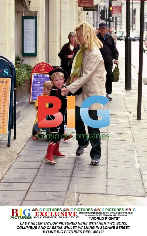 Lady Helen Taylor with Sons in Sloane Street