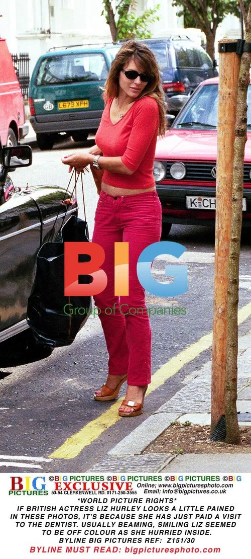 Liz Hurley Visits Dentist