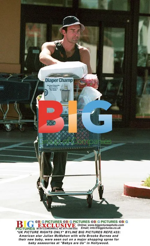 Julian McMahon and family out shopping