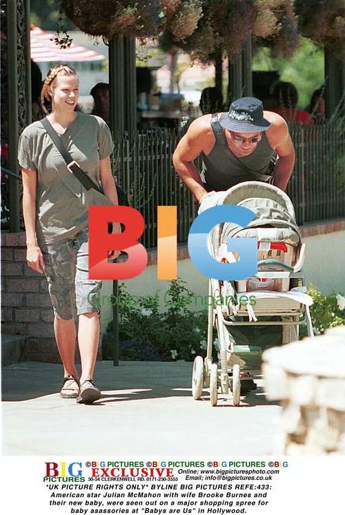 Julian McMahon and family out shopping
