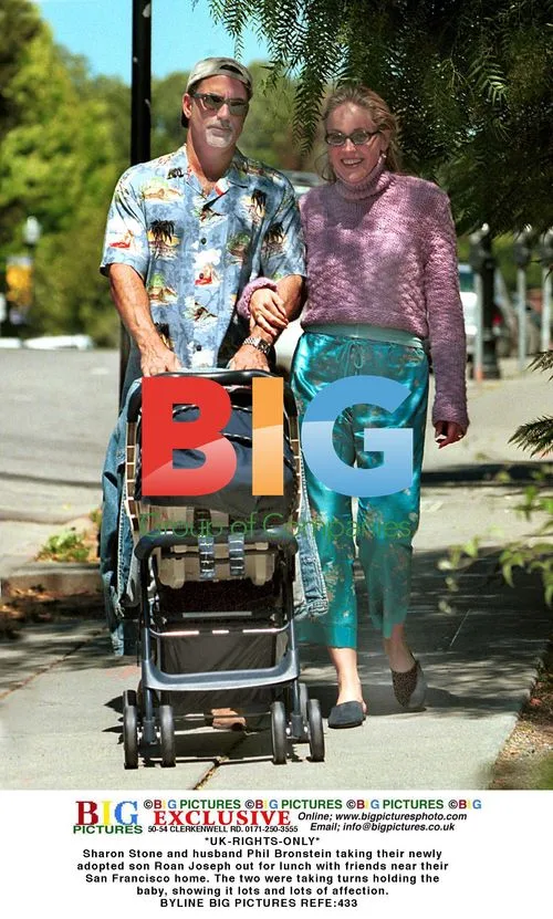 Sharon Stone out with baby son