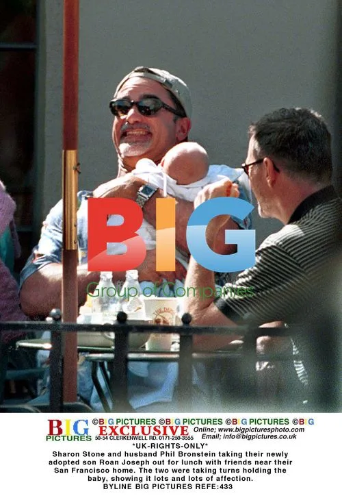 Sharon Stone and Phil Bronstein with new son Roan