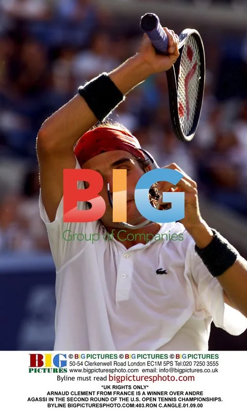 Arnaud Clement defeats Andre Agassi at U.S. Open