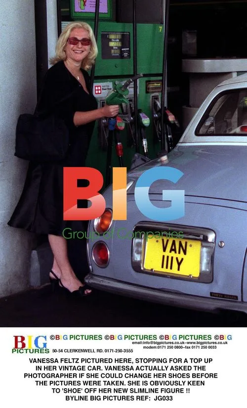 Vanessa Feltz Stops for Gas in Vintage Car