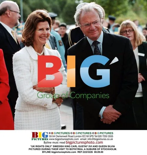Swedish King Carl Gustaf XVI and Queen Silvia in Botkyrka