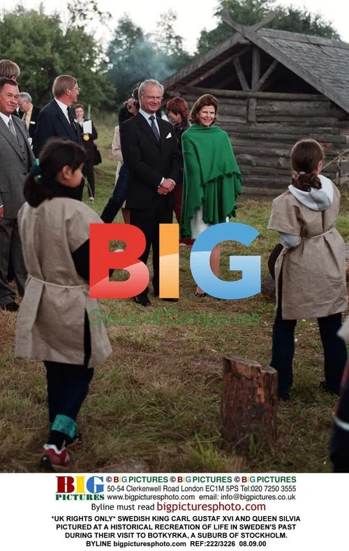 King Carl Gustaf XVI and Queen Silvia at historical recreation