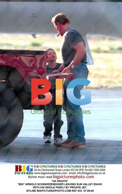 Arnold Schwarzenegger Leaving Sun Valley With Family