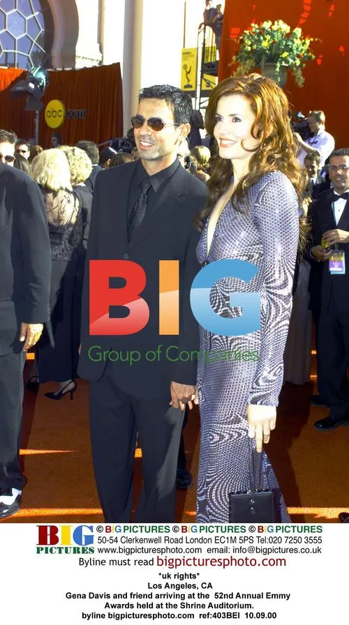 Gena Davis and friend at 52nd Emmy Awards