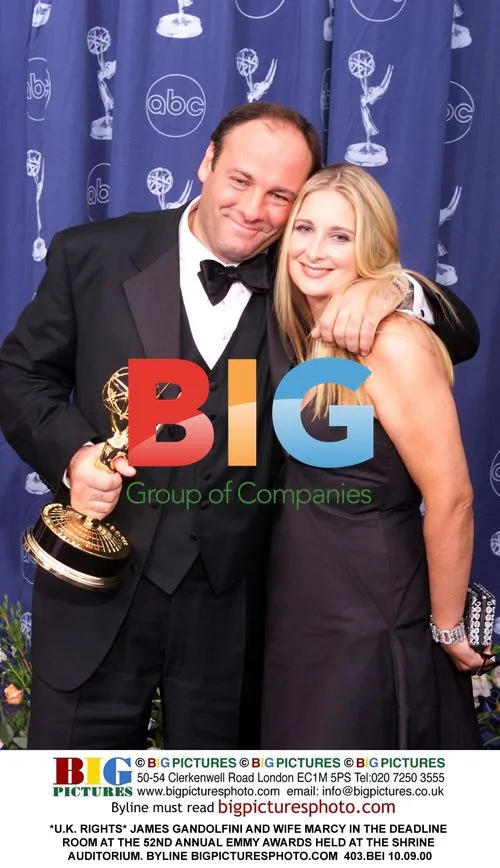James Gandolfini and wife at 52nd Emmy Awards