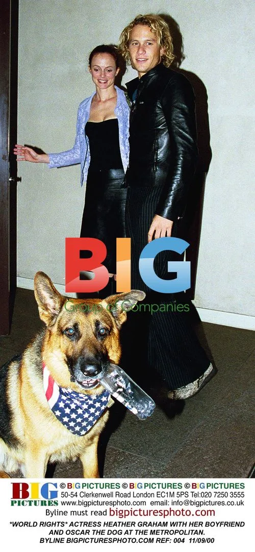 Heather Graham with boyfriend and dog