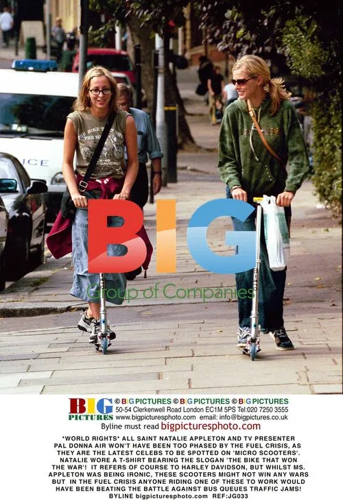 Natalie Appleton and Donna Air Ride Micro Scooters