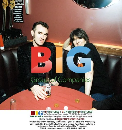 Morrissey and Chrissie Hynde at Peta's 20th Anniversary party