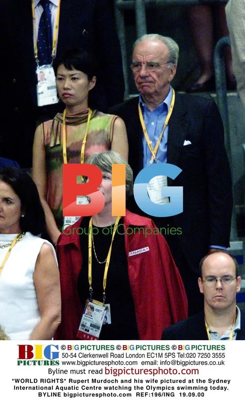 Rupert Murdoch and wife at Sydney Olympics