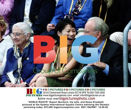 Rupert Murdoch and wife at Sydney Olympics