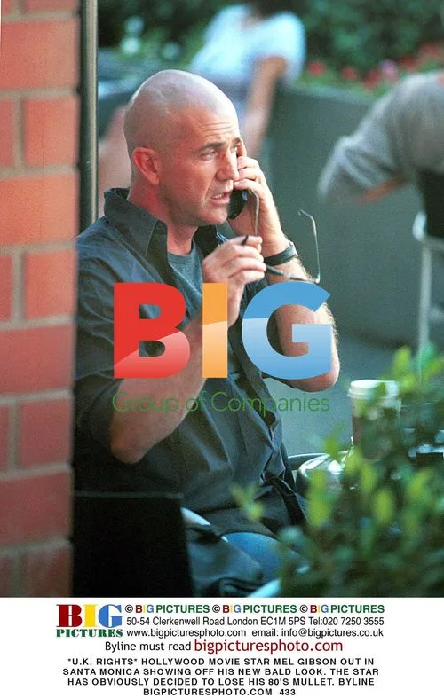 Mel Gibson Debuts Bald Look in Santa Monica