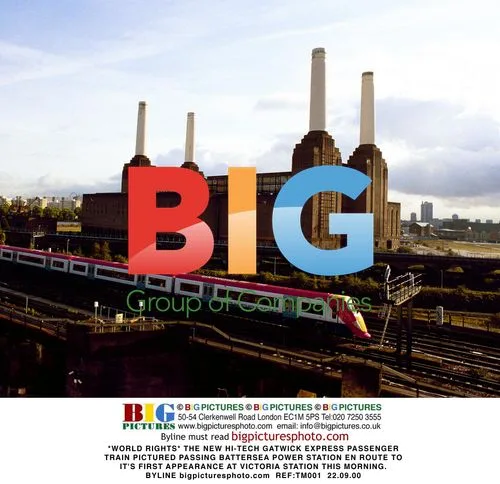 New Gatwick Express train passes Battersea