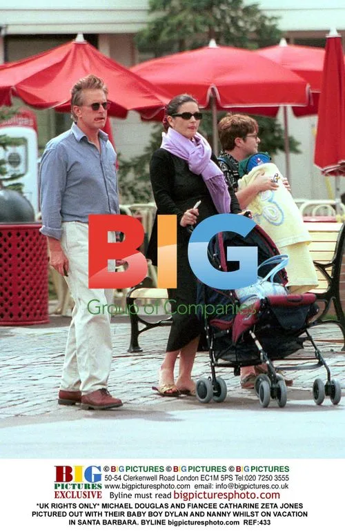 Michael Douglas, Catharine Zeta Jones, and baby Dylan