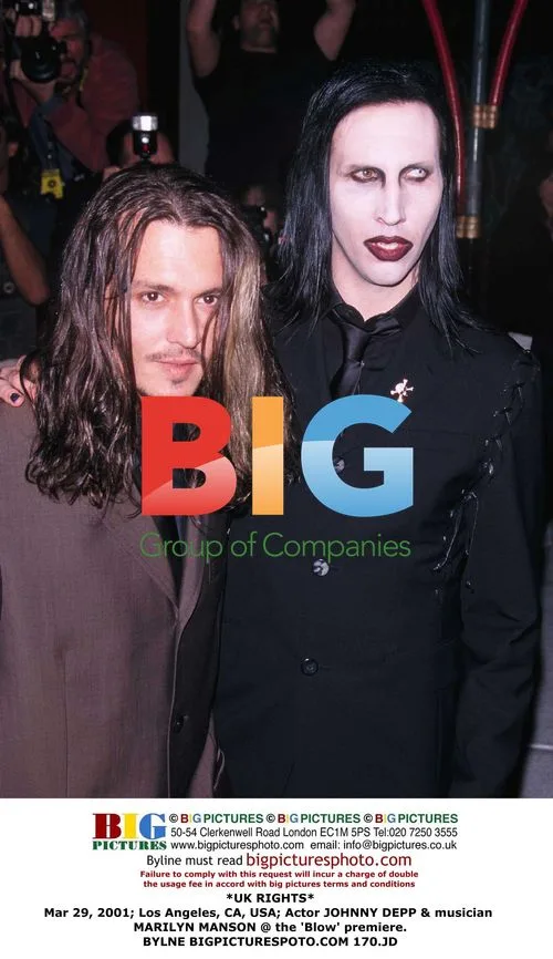 Johnny Depp and Marilyn Manson at 'Blow' Premiere