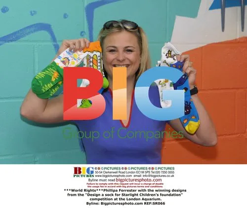 Phillipa Forrester with winning sock designs
