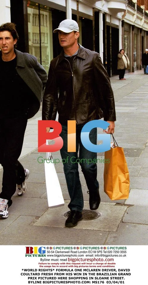 Formula One Driver David Coultard Shopping
