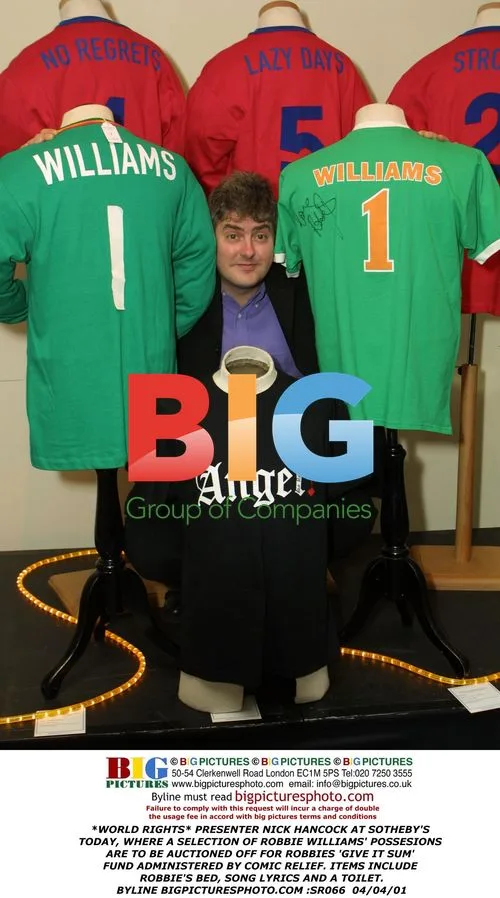 Nick Hancock at Robbie Williams' Auction