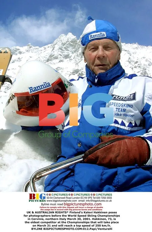 Finland's Kalevi Hakkinen at World Speed Skiing Championships