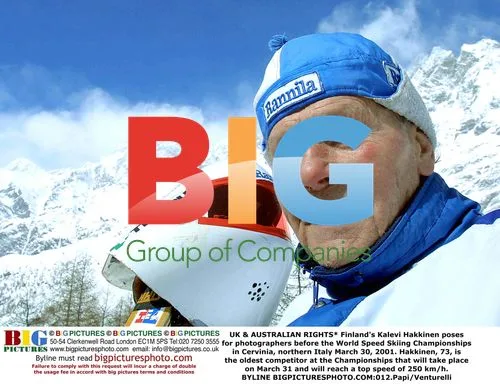 Finland's Kalevi Hakkinen before World Speed Skiing Championships