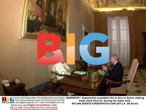 Argentinian president De la Rua visits Pope in Rome