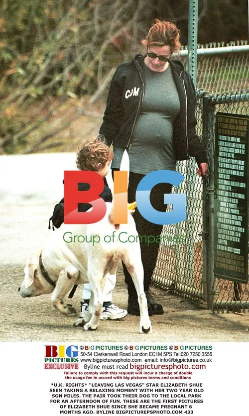 Elizabeth Shue and Son Miles at Park