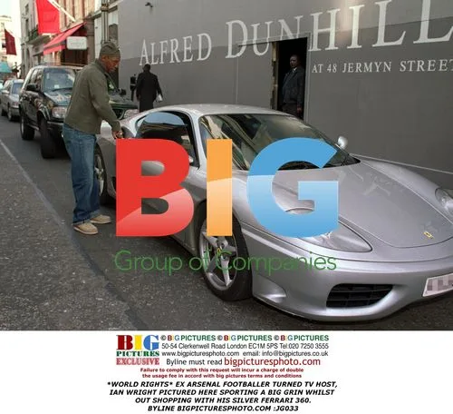 Ian Wright Seen Out Shopping with Ferrari 360