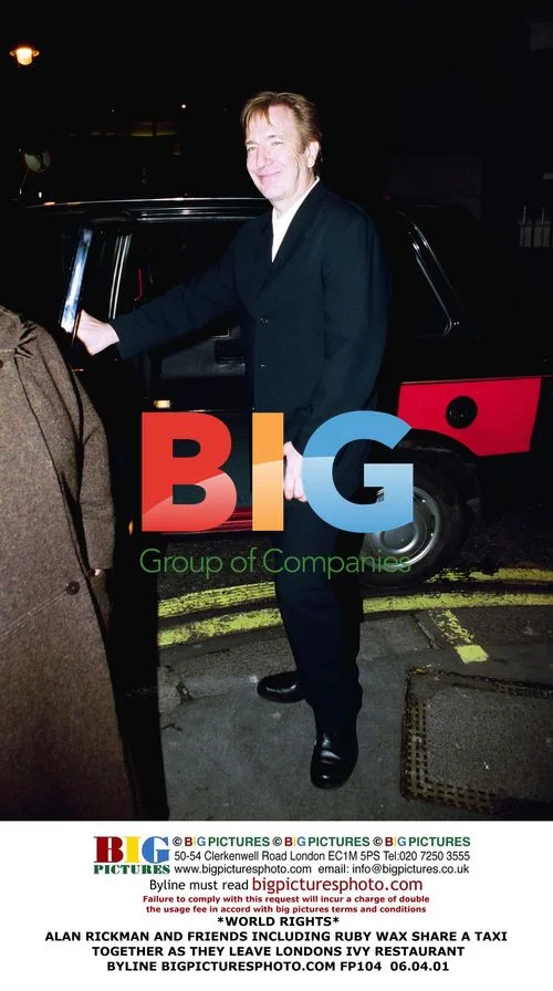 Alan Rickman and friends leave London's Ivy Restaurant