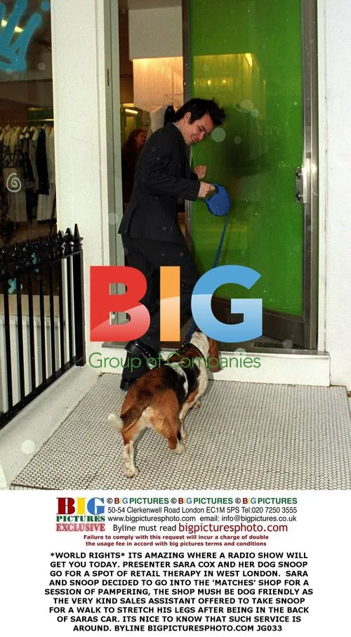 Sara Cox and Dog Snoop Go Shopping