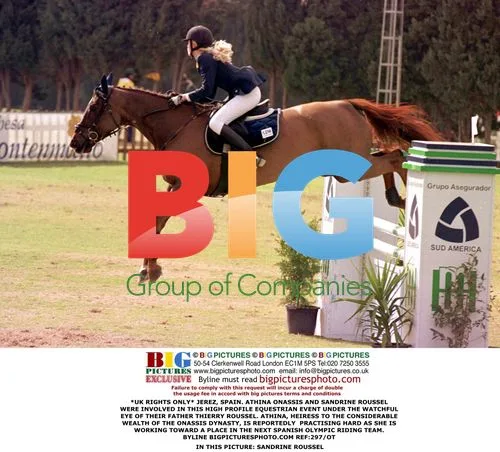 Athina Onassis and Sandrine Roussel at Equestrian Event