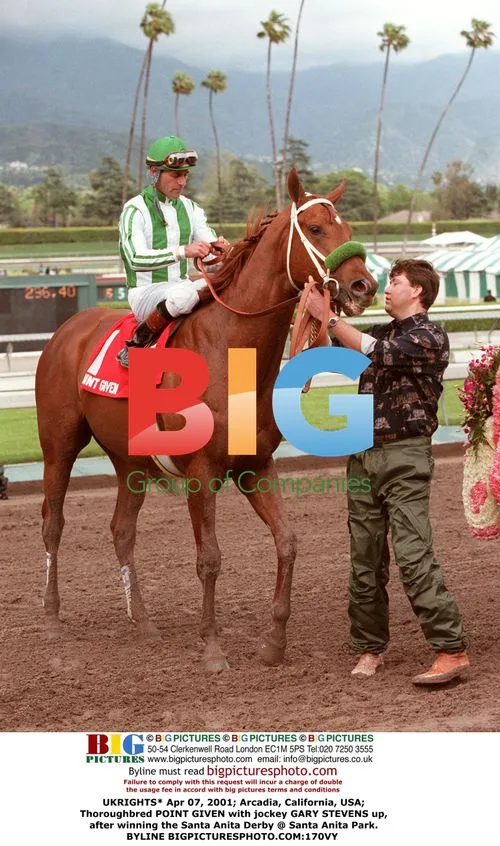 Point Given Wins the Santa Anita Derby